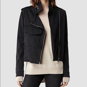All Saints Hendon Black Denim Jean Jacket
